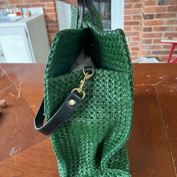 Clare V Green Woven Tote Bag - Picture 9 of 15